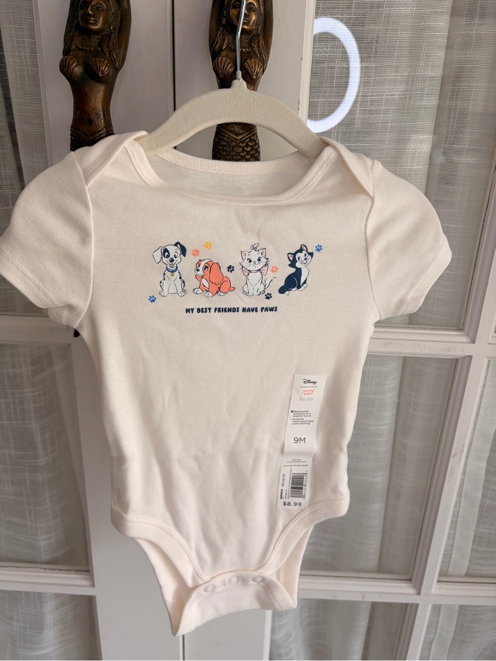🐶 Disney Pets Baby 9M Bodysuit Marie Lady NWT